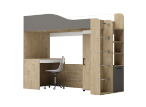 Модул "Крис М2" - Сонома храбър /графит/бяло Модул "Крис М2" - Сонома храбър /графит/бяло