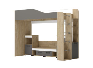 Модул "Крис М4" - Сонома храбър/графит/бяло Модул "Крис М4" - Сонома храбър/графит/бяло