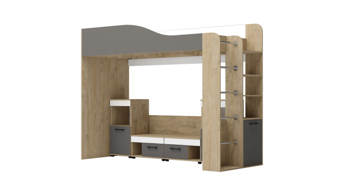 Модул "Крис М4" - Сонома храбър/графит/бяло