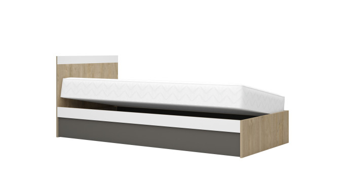 Легло "Крис" - Сонома Харбър /графит/бяло Легло "Крис" - Сонома Харбър /графит/бяло