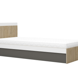 Легло "Крис" - Сонома Харбър /графит/бяло