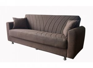 Разтегателен диван "Ernest" - кафяв/бежов