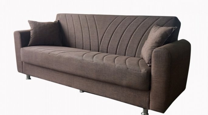 Разтегателен диван "Ernest" - кафяв/бежов