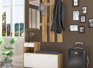 Портманто ORION дъб барок/бяло мат