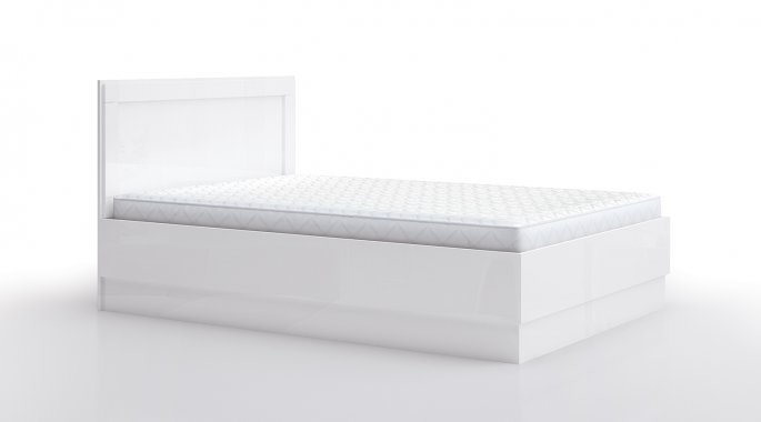 Легло "Лео 5" - бял гланц