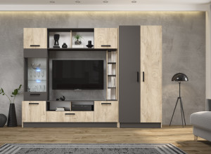 Секция "Опал 2"   - Дъб елеганс/ графит