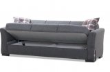 Разтегателен диван "Felipe" - тъмно сив
