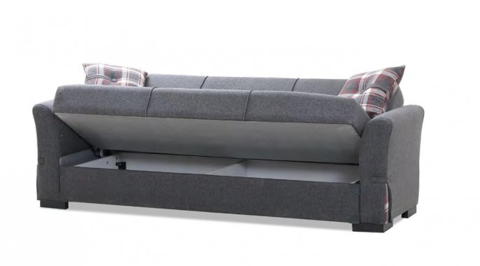 Разтегателен диван "Felipe" - тъмно сив