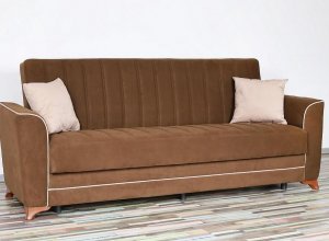 Разтегателен диван "Madrid" - кафяв