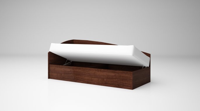 Легло "Лео 3" - венге амбър