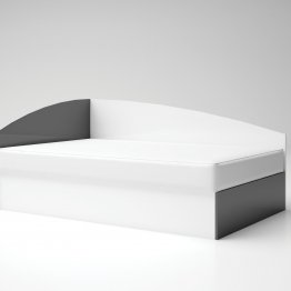 Легло "Лео 4" - антрацит гланц/бял гланц
