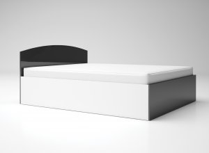 Легло "Лео 6" - антрацит гланц/бял гланц