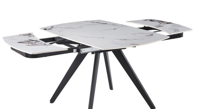 Разтегателната трапезна маса Compact White Marbel
