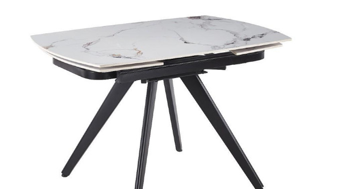 Разтегателната трапезна маса Compact White Marbel