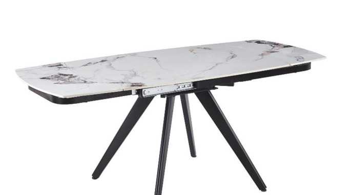 Разтегателната трапезна маса Compact White Marbel