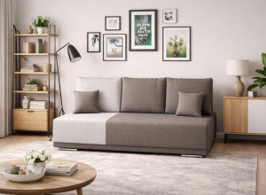 Разтегателен Диван "Гоя" - бежово/кафяв Разтегателен Диван "Гоя" - бежово/кафяв