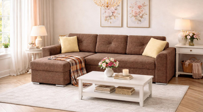 Ъглов Диван "Панама - кафяв"