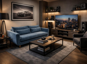 Разтегателен диван "Солано " - Син