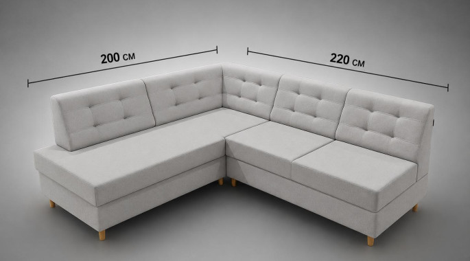 Ъглов диван  Нето по рамер